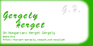 gergely herget business card